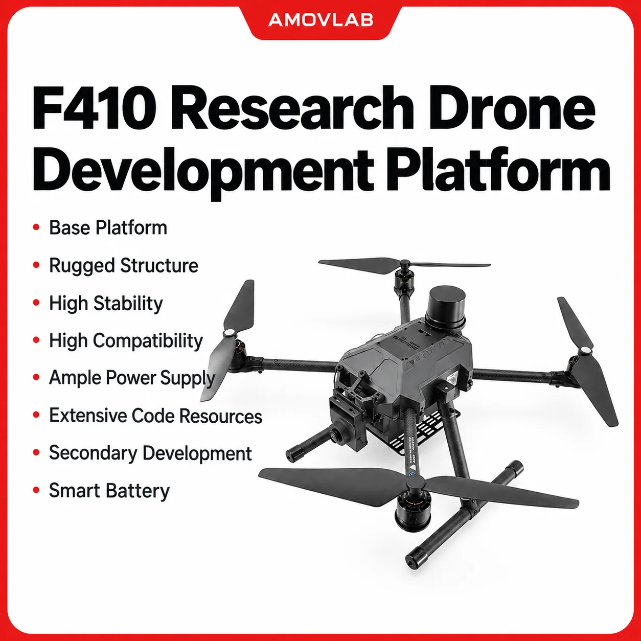 Open Source F410 UAV Development Platform Pixhawk Quadcopter Frame Kit for Drone Secondary Development