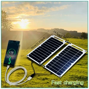 35W solar panel with USB, waterproof, outdoor and camp walks, portable battery, cell phone charging, 6.8V charging panel 6 Main Sales Solar Battery - №2