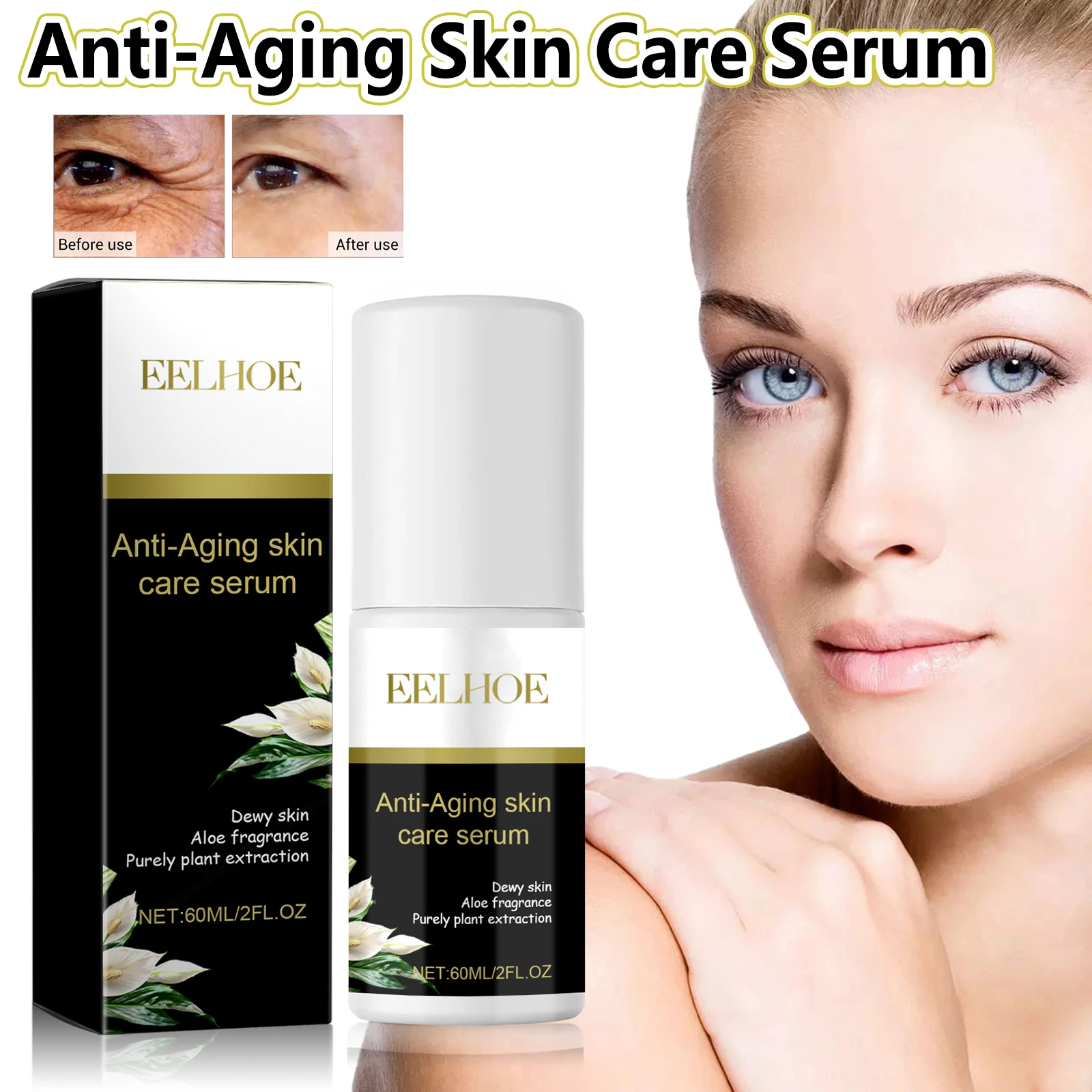 Eelhoe Anti-wrinkle Essence Tightens Skin Reduces Wrinkles Removes Yellows Brightens Restores Smoothes Skin Care Essence