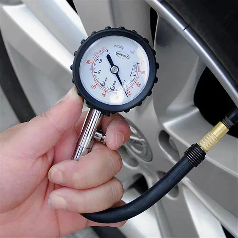 AliExpress NONE 100Psi Car Tyre Air Pressure Tester High-precision Long Tube Tire Gauge Meter For Auto Motorcycle Truck Bike Measurement Tools