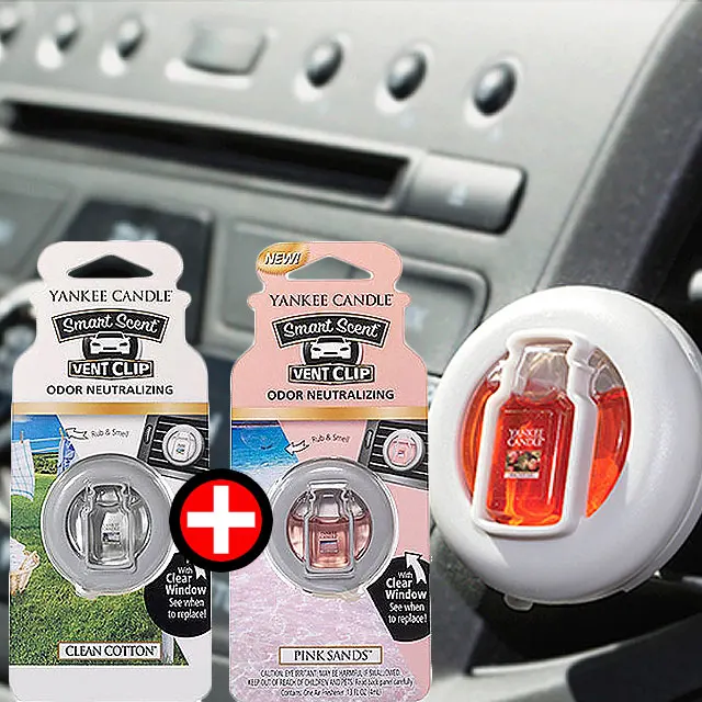 1 + 1 Yankee Candle Smart Cent Bent Clip Car air fragrance