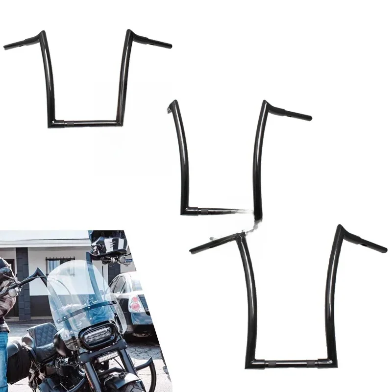 25mm 1 "Motorfiets 14" 16 "18" Riser APE Motor Hanger Bars 1-1/4 "Motorfiets Stuur Z Bar Voor Harley Sportster 48 Touring - afbeelding 2
