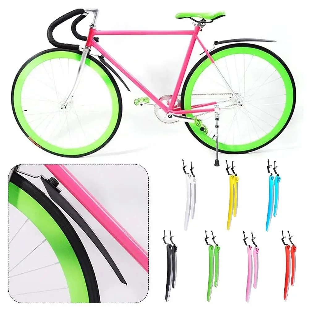 AliExpress NONE Plastic Mountain Bike Mudguard Multicolour Easy Quick Disassembly Front Rear Fenders Road Racing Mudguard Bicycle Parts