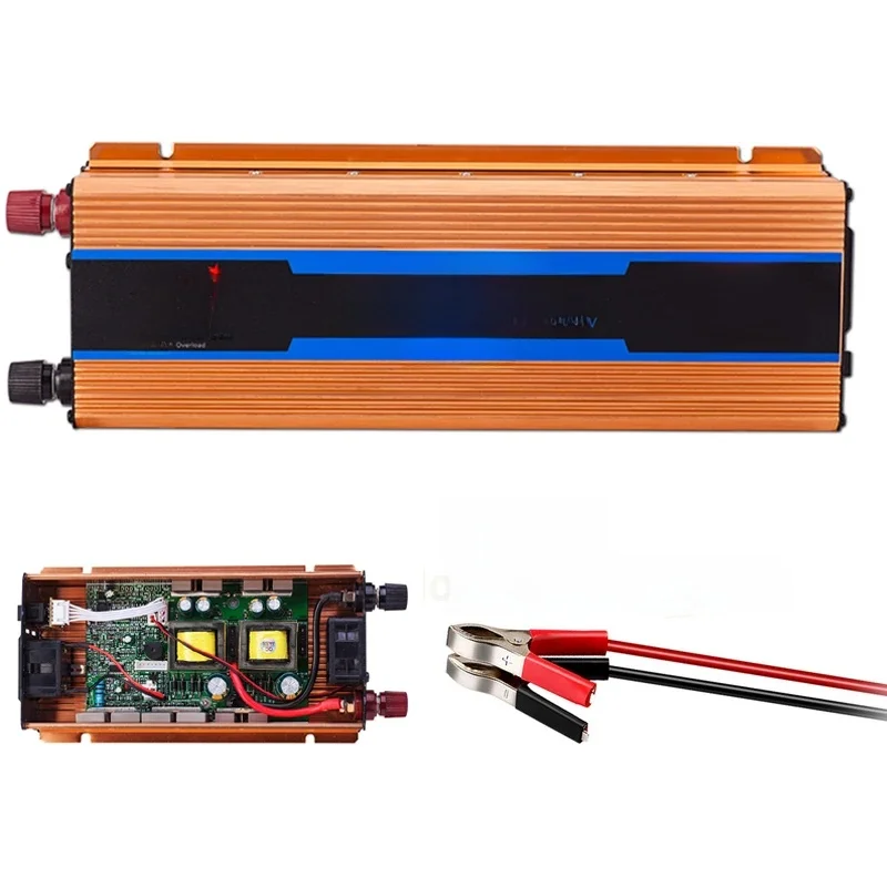 Professional Car inverter 2200W Power inverter 24V 220 V Voltage Converter 24v to 220v Car Charger Volts display DC to AC 50Hz