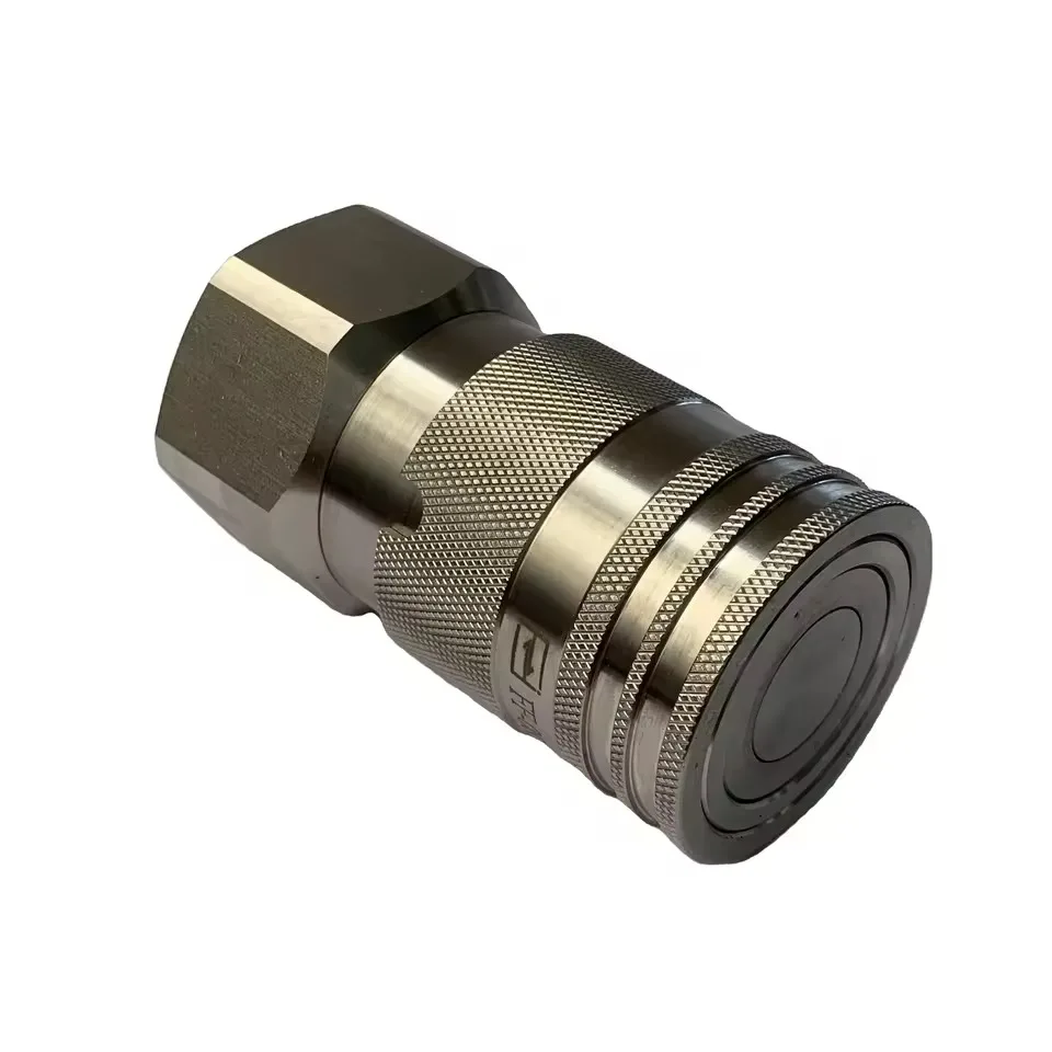 Stainless Steel Flat Face Hydraulic Quick Coupler for Skid Steer Loader