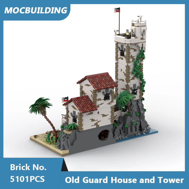 MOC Building Blocks Port Sauvage Old Guard House and Tower Model Modular Architecture DIY Assembled Bricks Display Toys Gifts