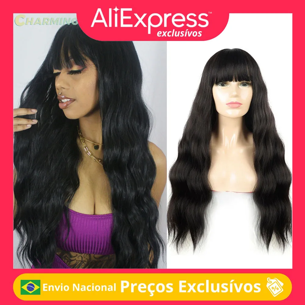 Peruca Longa Cacheada de Fibra Orgânica Premium de Alta Qualidade, Fácil de Colocar, Idêntica ao Cabelo Humano, 70cm 270g