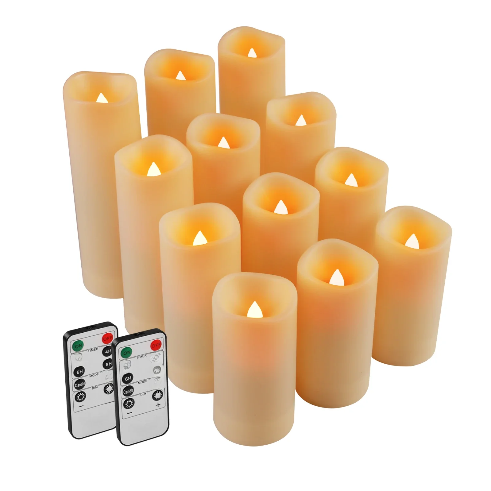 12 stücke packung führte flammen lose Kerze mit Fernbedienung flackernde Tee licht kerzen batterie betrieben für Haus-/Hochzeits dekoration