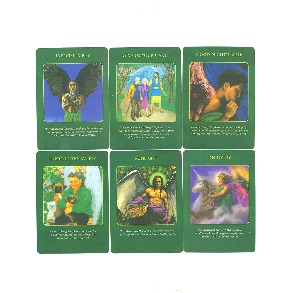 Archangel Raphael Healing Oracle Cards Tarot Cards for Beginners Oracle Deck with Meanings on Them Divination Fate Board Games