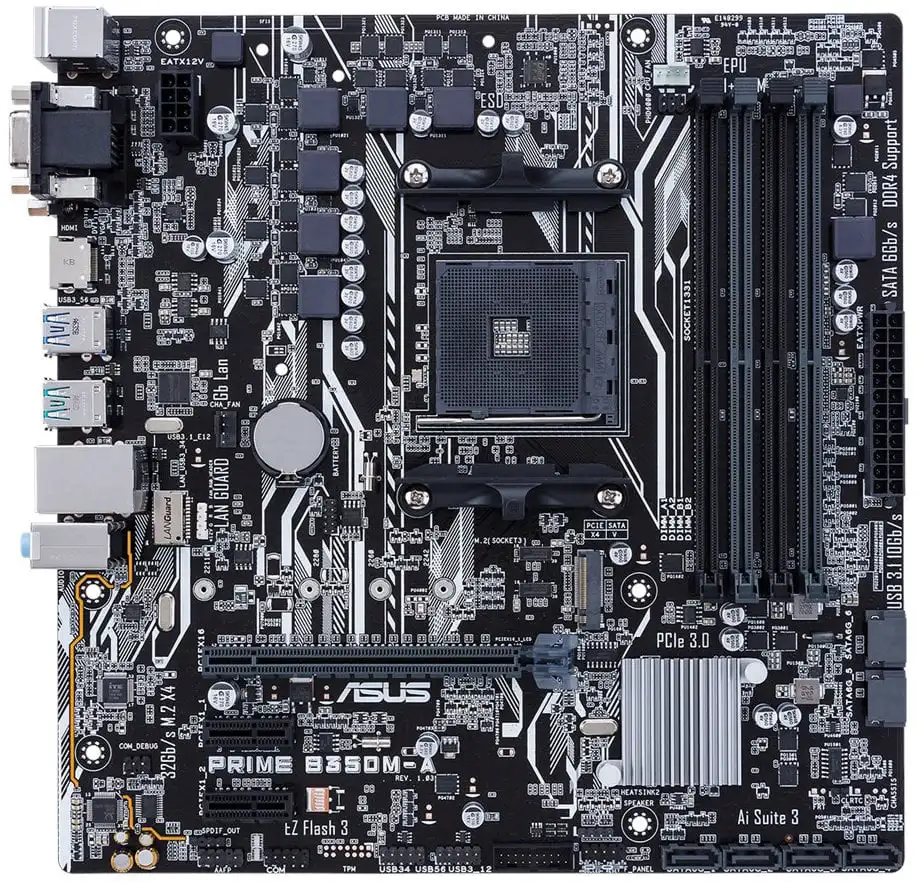 B350 Motherboard ASUS PRIME B350M-K AM4 Motherboard 2×DDR4 32GB PCI-E 3.0 USB3.0 Micro ATX For AMD Ryzen 7th Gen A Series cpu