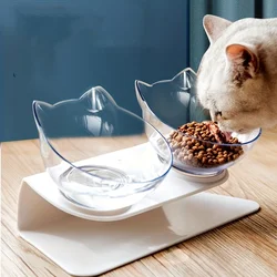 Cat Feeder Bowls, Pet Feeder, Dog Feeder, Raised 15 Degree Tilt Neck Guard Cat Food Bowl, Water Bowl With Stand, Cat Kitten Feed