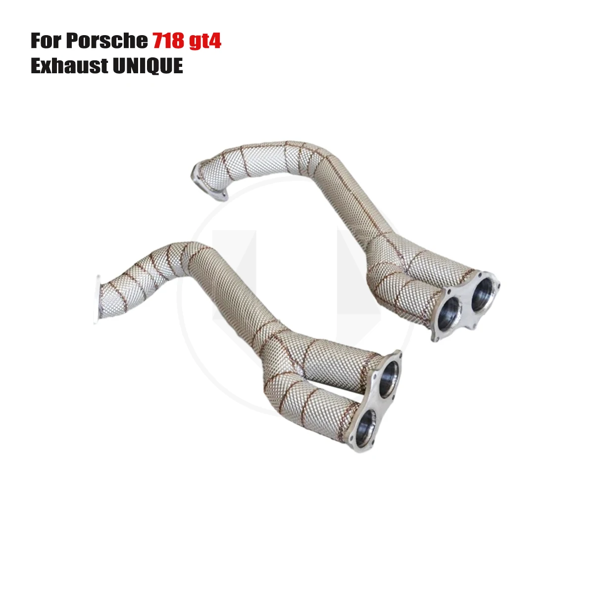 

UNIQUE For 2020+ Porsche 718 GT4 4.0T With insulator downpipe With cat/without cat exhaust pipe