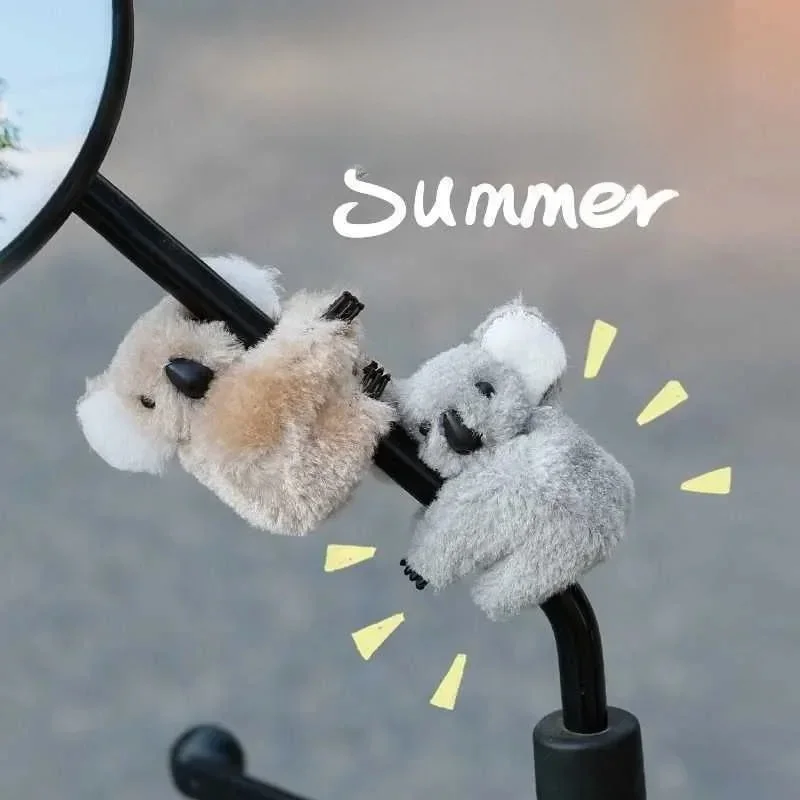 AliExpress 2PCS Cute Plush Koala Rearview Mirror Pole Doll Pendant Car Ornaments Motorcycle Bicycle Rearview Mirror Decoration Accessories