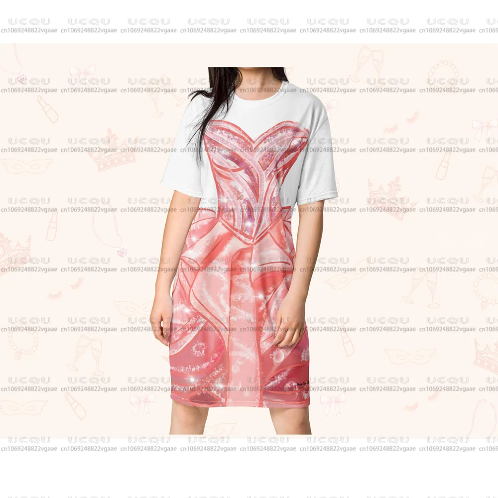 Wowen T-Shirt robe Costume amusant cadeau Unique Showgirl haut T-Shirt amusant vêtements de détente Cosplay jupe fête Hawaii 2026 vacances Pjs noël