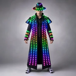 LED Robot Costume Stage Jacket Dancer Suit Wearing Cosplay for Nightclub Party Man Dance