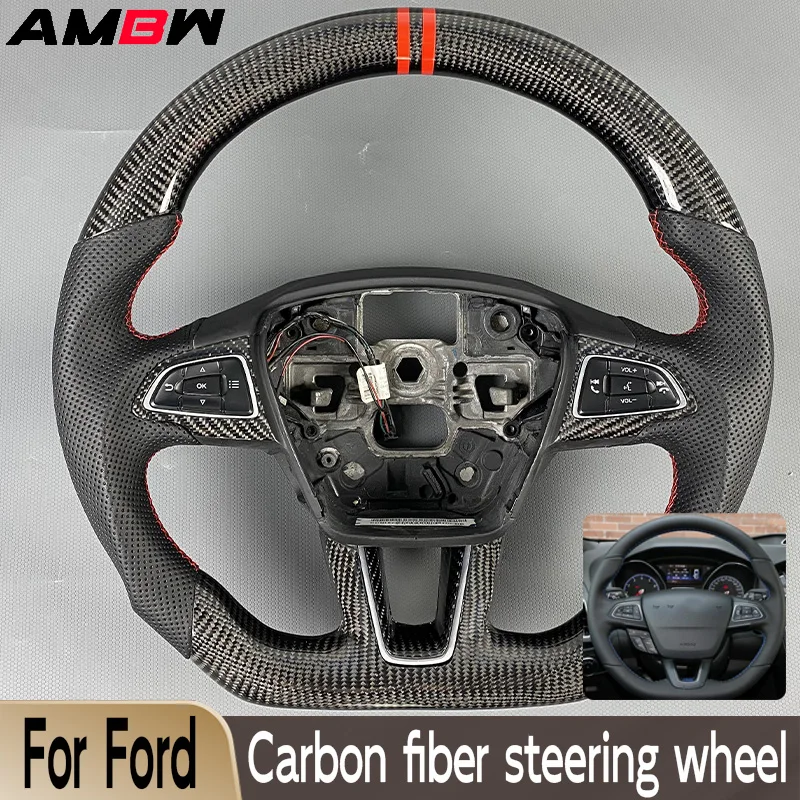 

Customized For Ford 2011, 2012, 2013, 2014, 2015, 2016, 2017 Focus MK3 RS ST 2011-2017 Carbon Fiber Steering Wheel