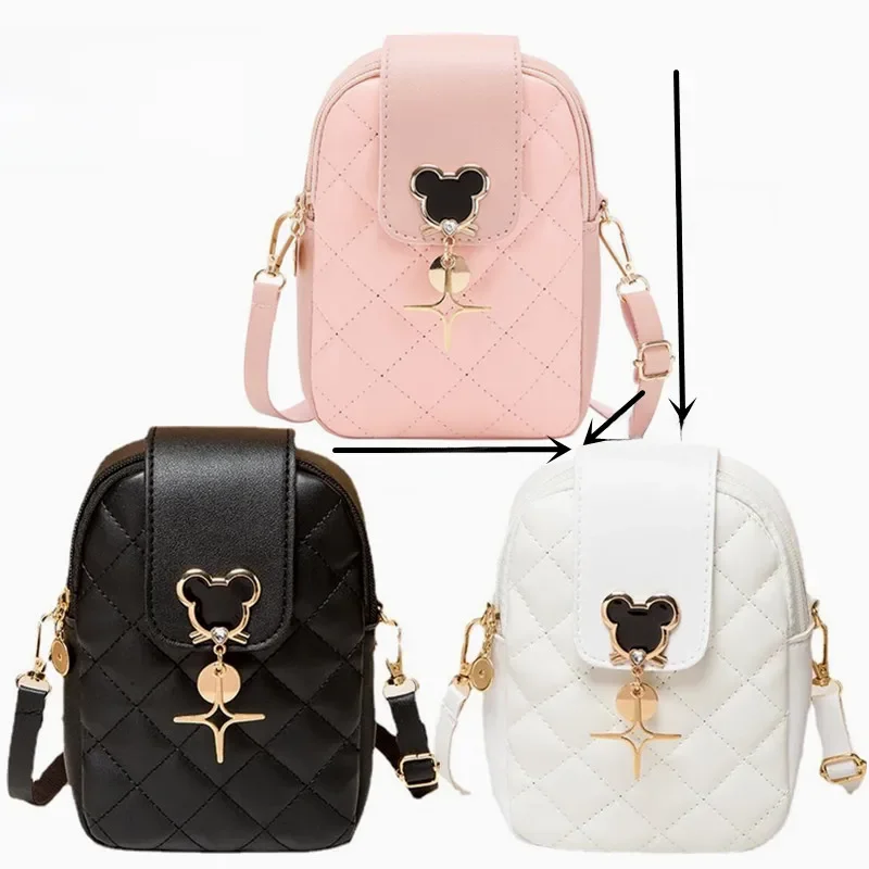 Disney Mickey Maus Umhängetaschen für Frauen Mode Diamant Stickerei Mobilen Speicher Tasche 2023