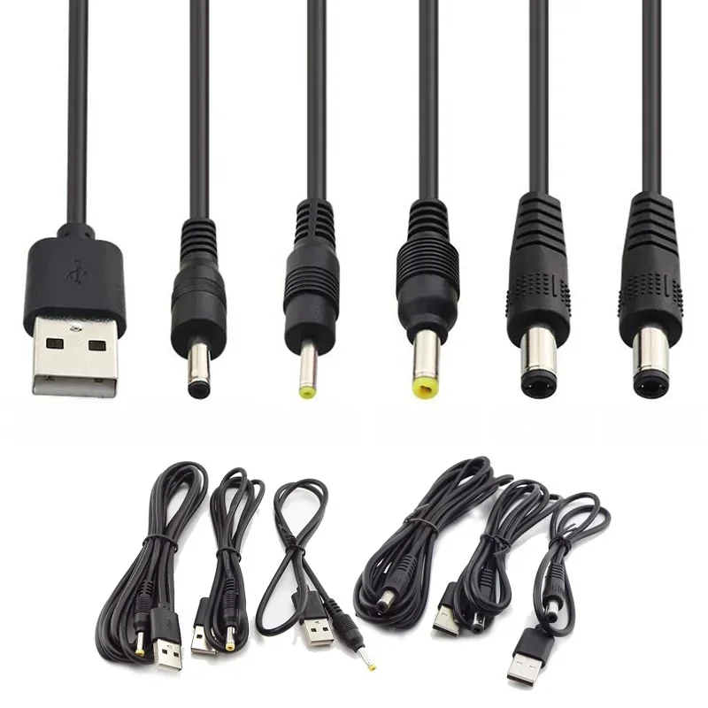 5V USB typ A męski na DC przewód do ładowarki wtyczka złącze typu jack przedłużacz kabla zasilającego 22AWG 3A — zdjęcie 2
