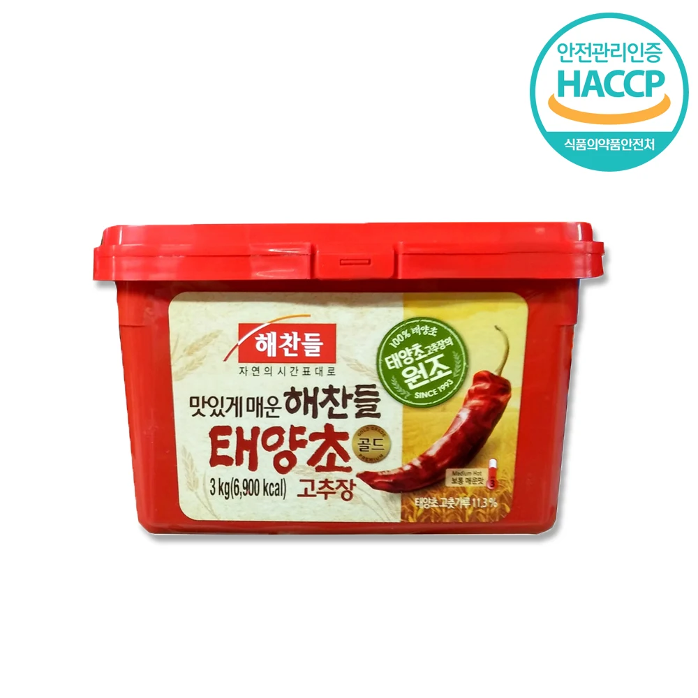 HAECHANDEUL 3kg Sea Cold Gold Sun Super Pepper Field. Gochujang (rote Pfefferpaste)
