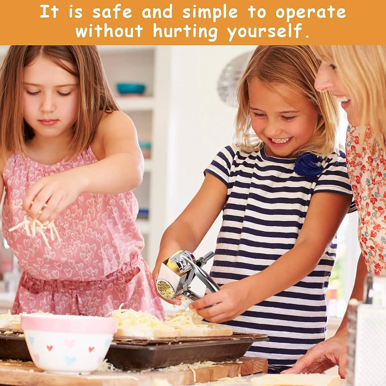 Grattugia rotativa, taglia formaggio portatile in acciaio inossidabile, affettatrice, cioccolato duro, noci, utensili da cucina