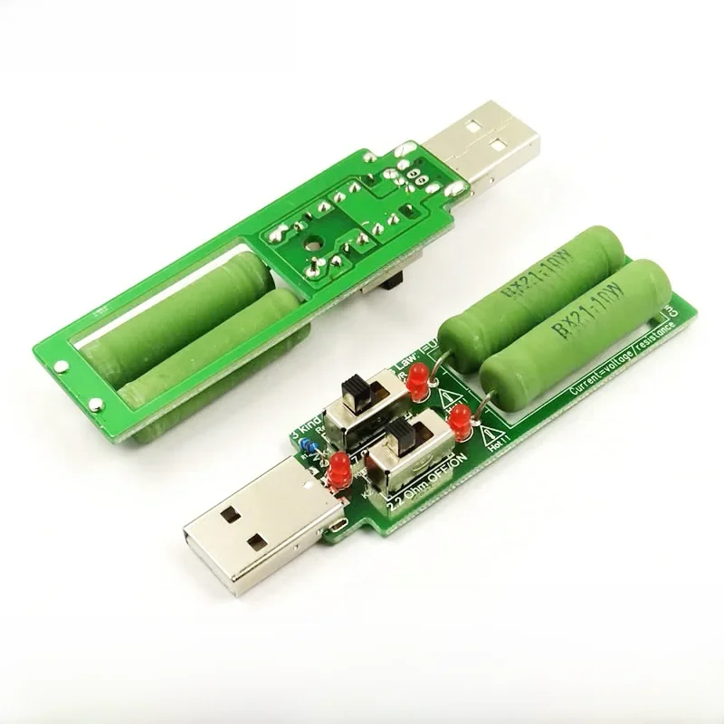 Rezystor USB obciążenie dc z przełącznikiem regulowany 3 prąd 5V1A/2A/3A pojemność akumulatora tester rezystancji napięcia rozładowania — zdjęcie 2
