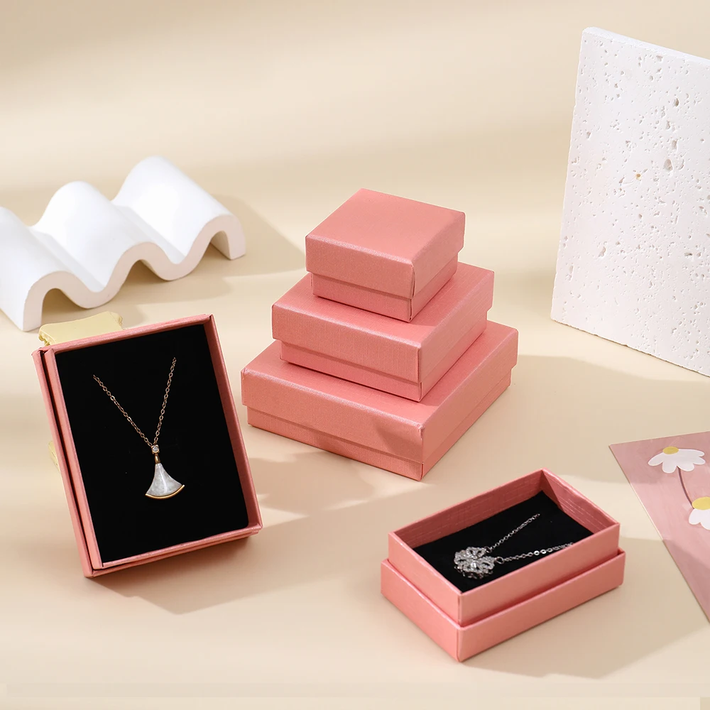 24 Stück Schmuckschatulle für Halskette, Ohrringe, Ringe, Armbänder, Verlobung, Geburtstag, Geschenk, Verpackung, Papier, Schmuck-Organizer, Display – Detail 8