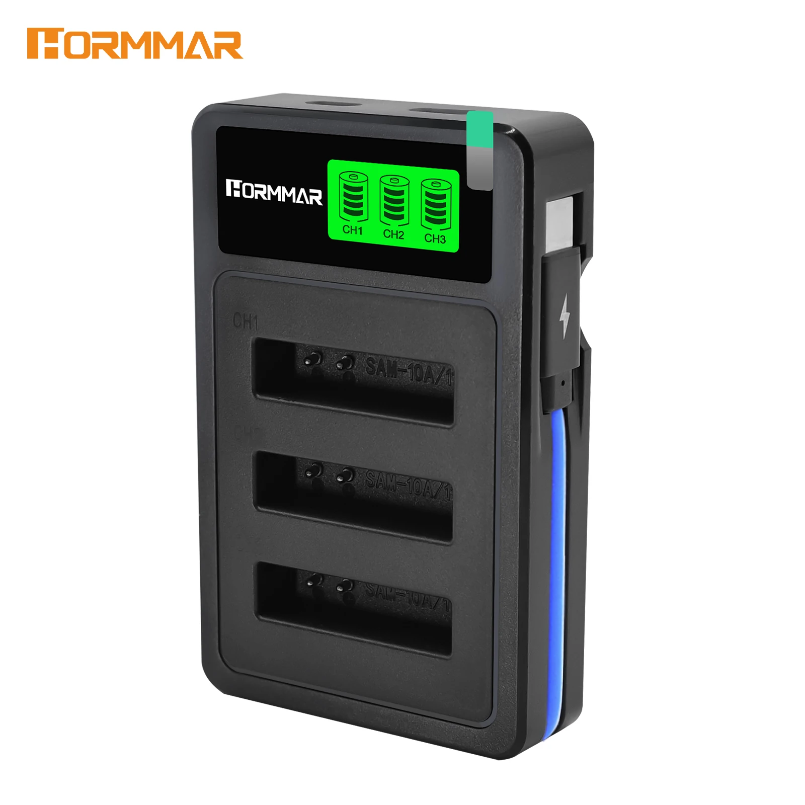 SAM-10A SLB-10A SLB-11A SAM-11A 3-Slot Triple LCD USB Charger for Samsung WB150 WB350F EX1 EX2F WB750 WB800F WB850F WB2100 TL350