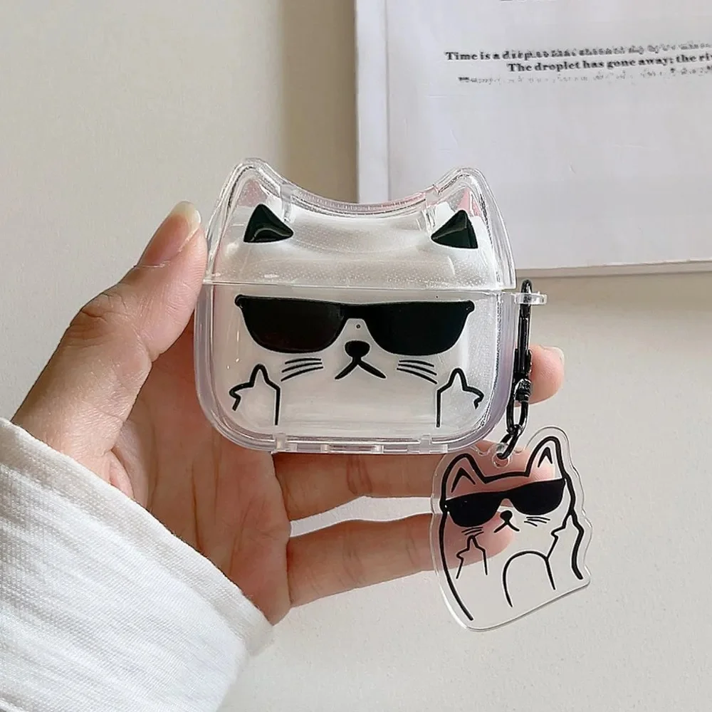 Étui Airpods Pro 2 pour écouteurs Bluetooth, lunettes de soleil de dessin animé mignon, housse de protection pour AirPods 4 3 2