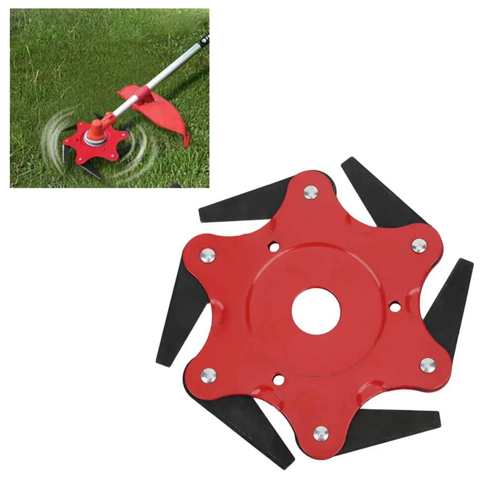 Universal Weed Eater Blades 6 Steel 65Mn Razors Trimmer Head fit for Lawn Mower String Trimmers Gardening