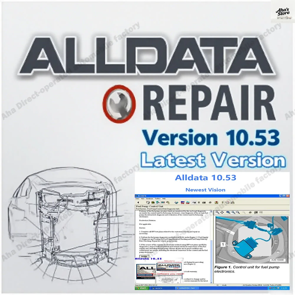 

Alldata 10.53 Car Diagnostic Software obd2 scanner provides alldata technical support for cars and trucks with wiring diagrams