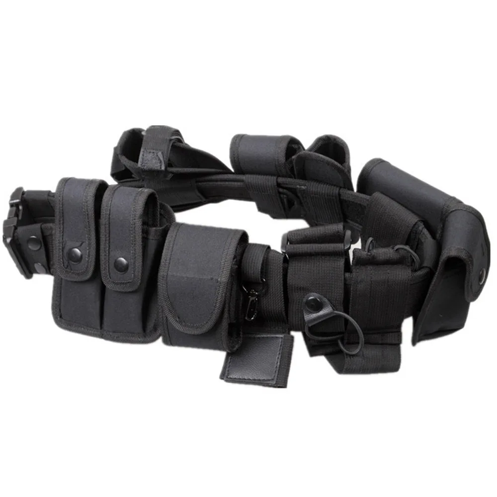 Tactical Nylon Duty Belt Utility Kit System Adjustable Quick Release With Modular Pouches Gear Holders For Security Guard Patrol