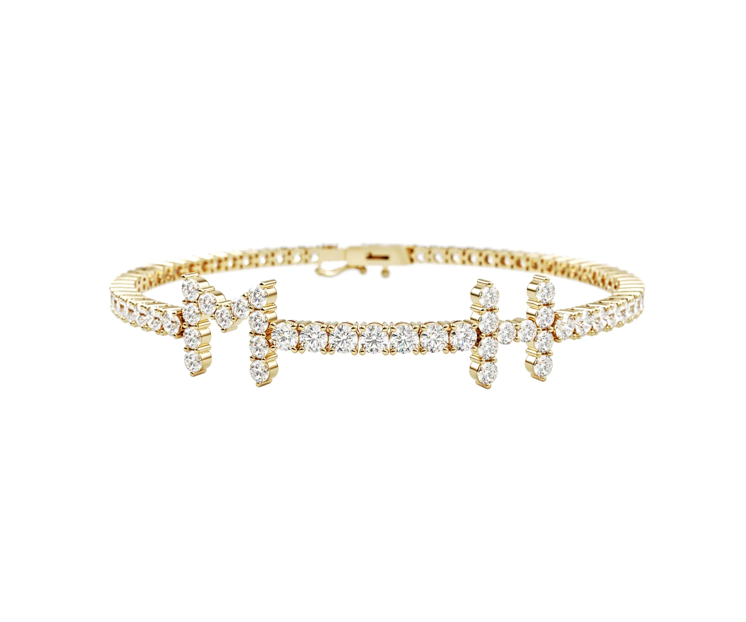 Personalized Name Bracelet Zircon Letter Jewelry High Quality 18K Gold Plated Heart-shaped Love Gift for Women Wedding Memorial