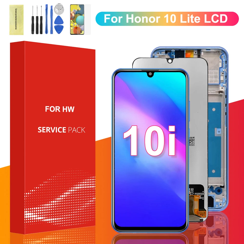 6.21\'\' LCD For Honor 10 Lite / Honor 10i LCD Display Touch Screen Digitizer Assembly Replacement With Frame For Honor 10 Lite