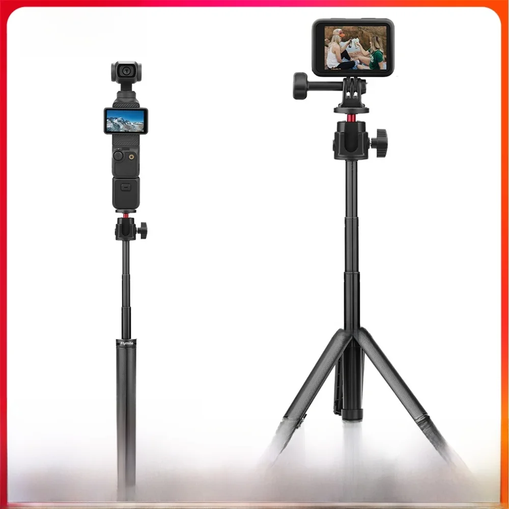 Flymile – trépied de bureau pour Selfie Stick, pour caméra DJI Action 5 Pro/Gopro 13, tige d'extension réglable de 15.8 ~ 30.8cm avec chaussure froide