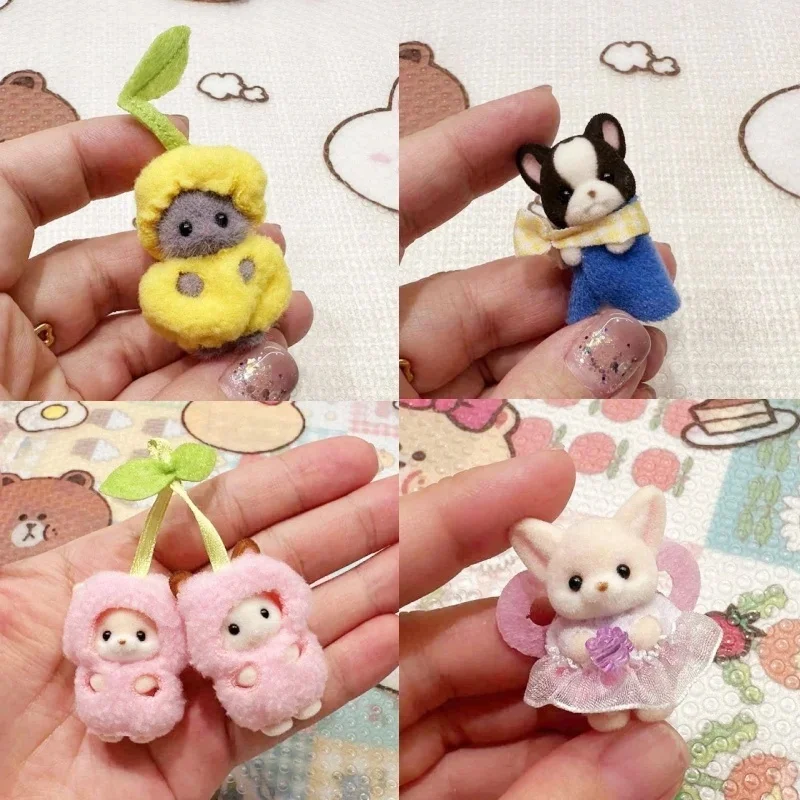 Original Sylvanian Families Bullfighter Chocolate Rabbit Husky Dog Furniture Chihuahua Figures Houes Accesorios Family Toy Model