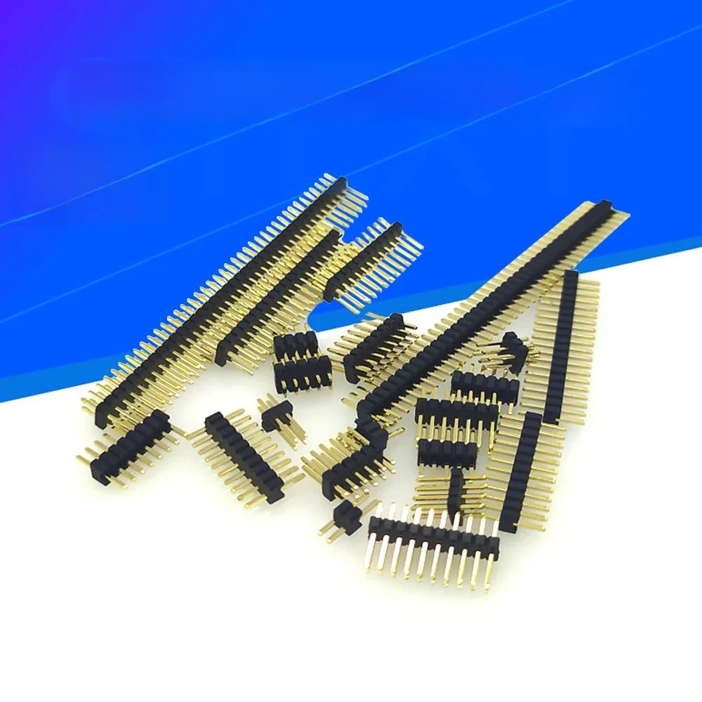 10 sztuk 1.27mm listwa pinowa 1.27 dwurzędowy męski 1/2 ~ 40P Breakaway złącze płytki PCB pasek Pinheader 1*3/4/5/6/7/8/10/12/15/20/40p — zdjęcie 2