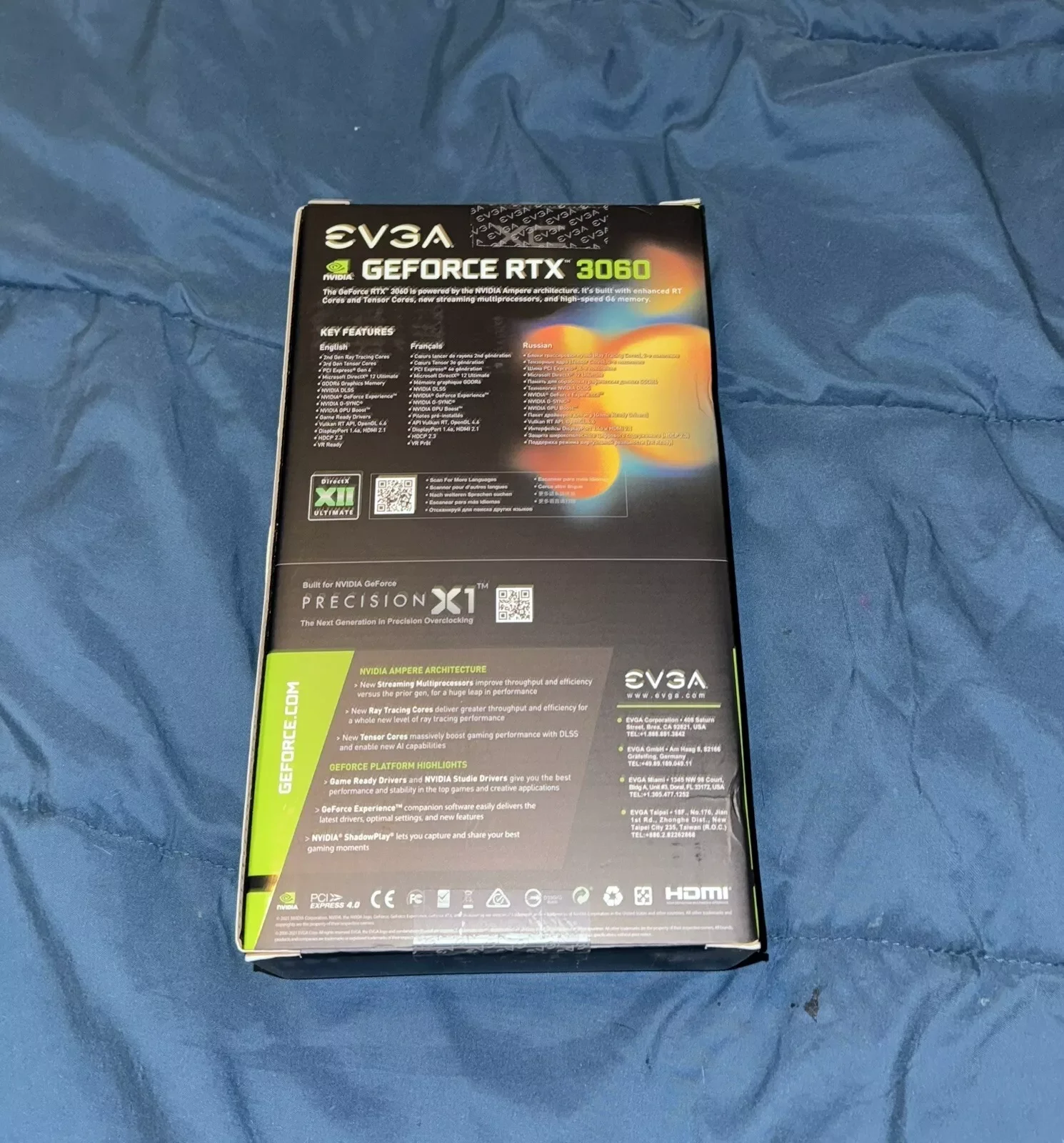 بطاقة رسومات ألعاب مستعملة EVGA GeForce RTX XC سوداء ، 12 جيجابايت ، gdddr6