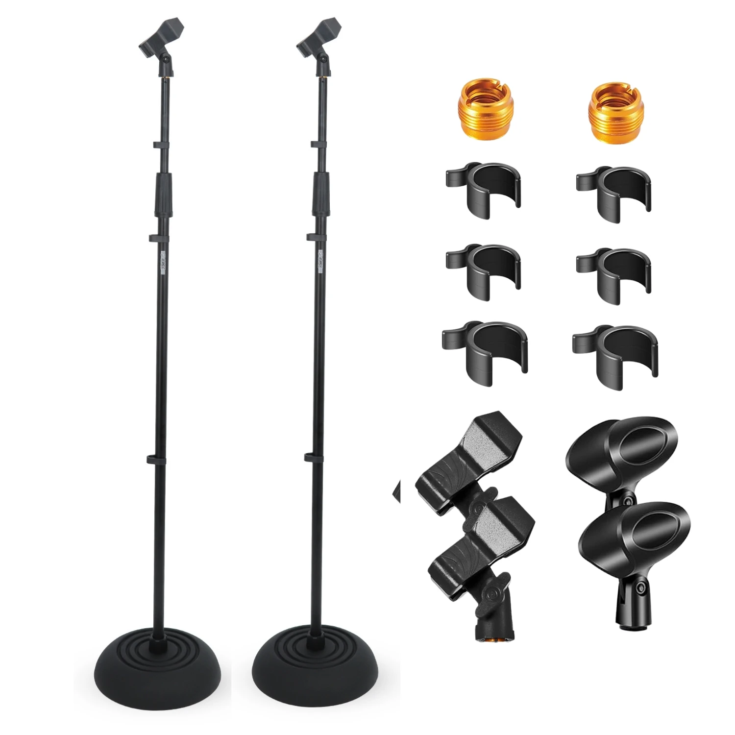 

5Core Mic Stand Pair Floor Heavy Duty Height Adjustable Pedestal Para Microfono for Singing On Stage Studio MS RBP5 2PCS