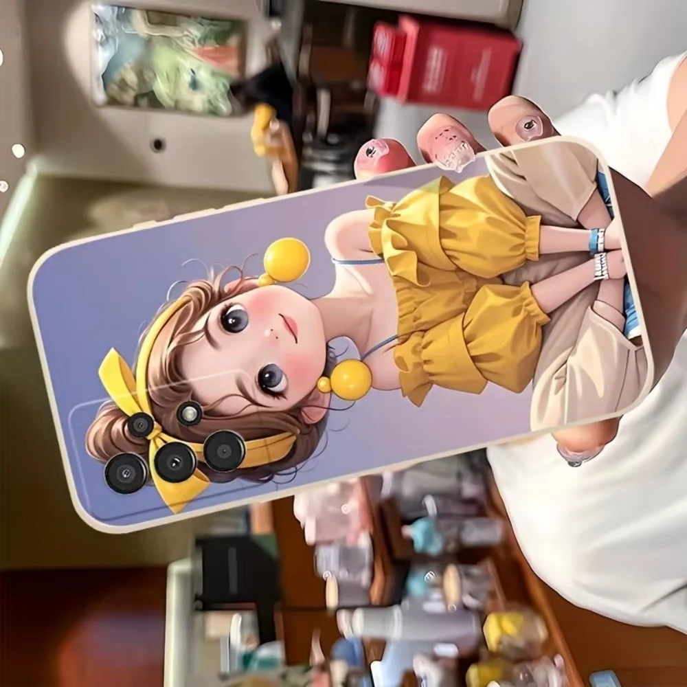 Cute Cartoon Girl Pattern Design Phone Case For Samsung Galaxy S26 S25 S24 S23 S22 S21 S20 Ultra Plus FE Edge 2022 5G TPU Cover view 5