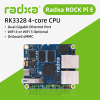 Radxa ROCK Pi E RK3328 4-core CPU, Dual Gigabit Ethernet,WiFi4 or WiFi5 Optional and eMMC,Single Board Computer