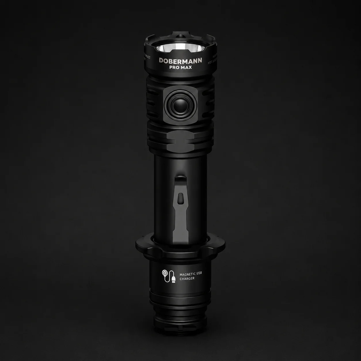 Armytek Dobermann Pro Max Tactical Flashlight 3000 lm Magnetic USB 21700 Rechargeable Long Throw