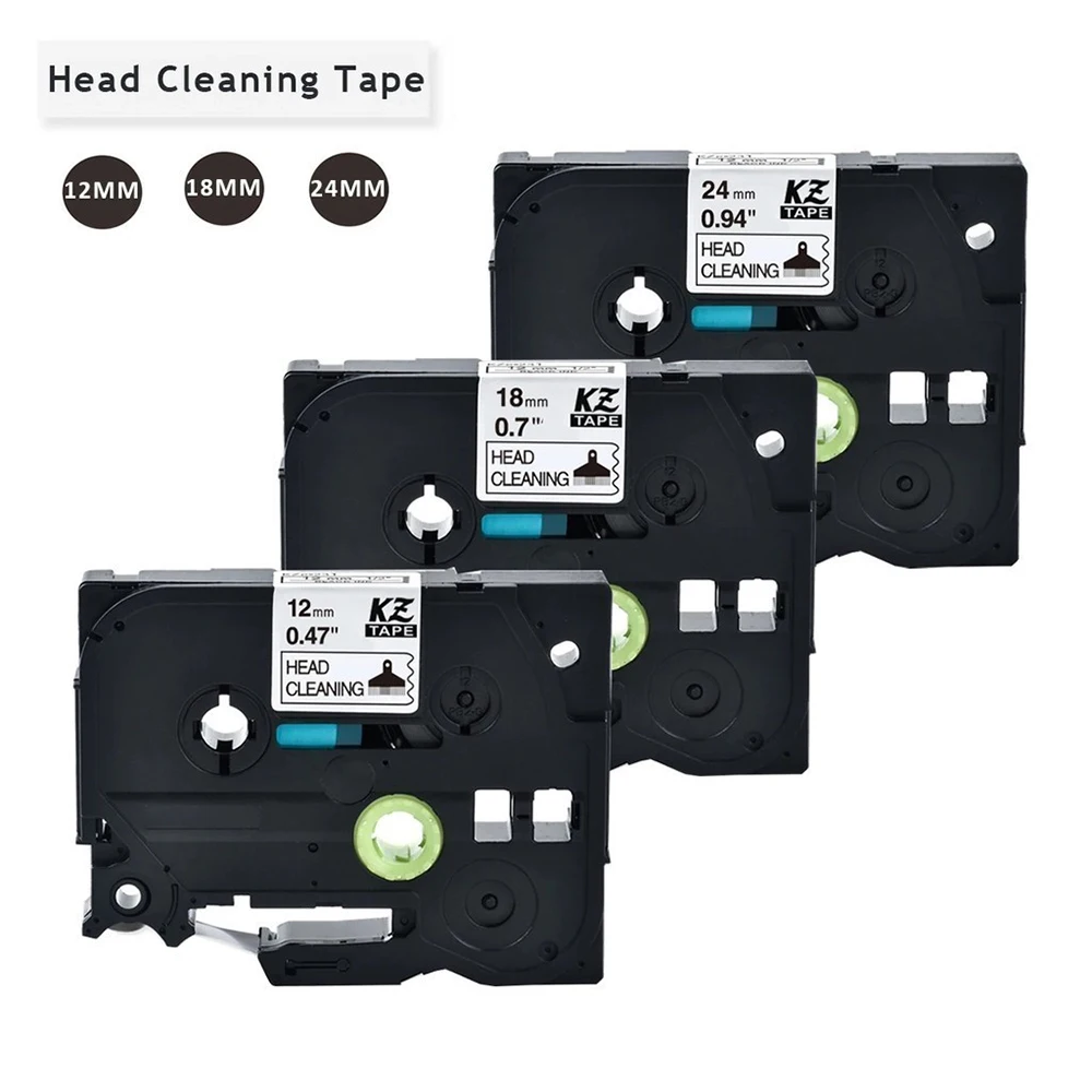 1pcs Compatible Brother Industries Lable Head Cleaning Tape 12mm/18mm/24mm TZe-CL3 Tze-CL4 Tze-CL5, 2.5meters/Piece