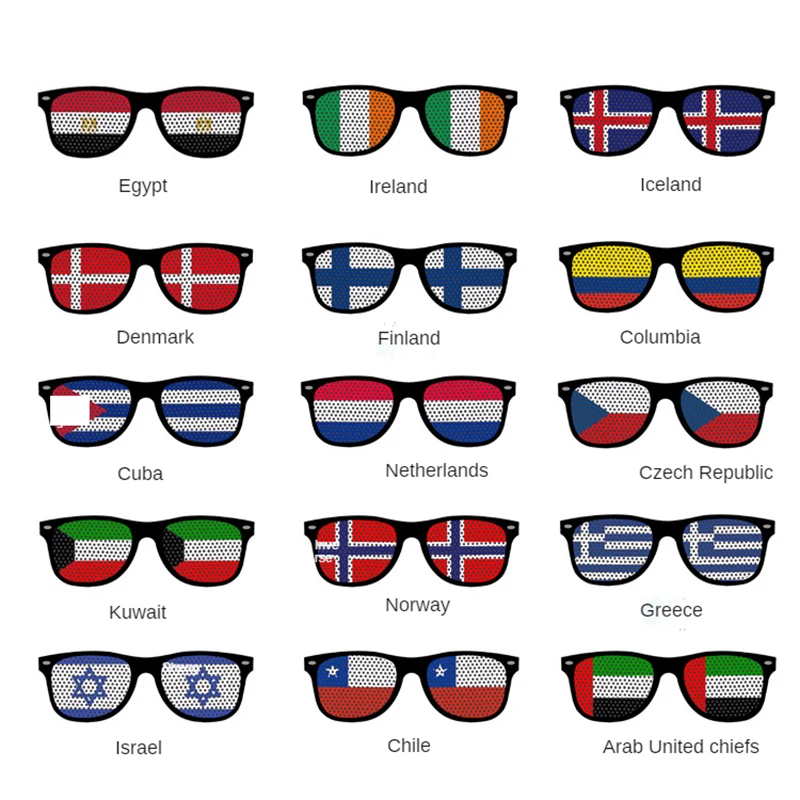 National Flag Sunglasses Men Football Basketball Game Baseball Match Decorative Glasses Women Festival Independence Day Eyewear