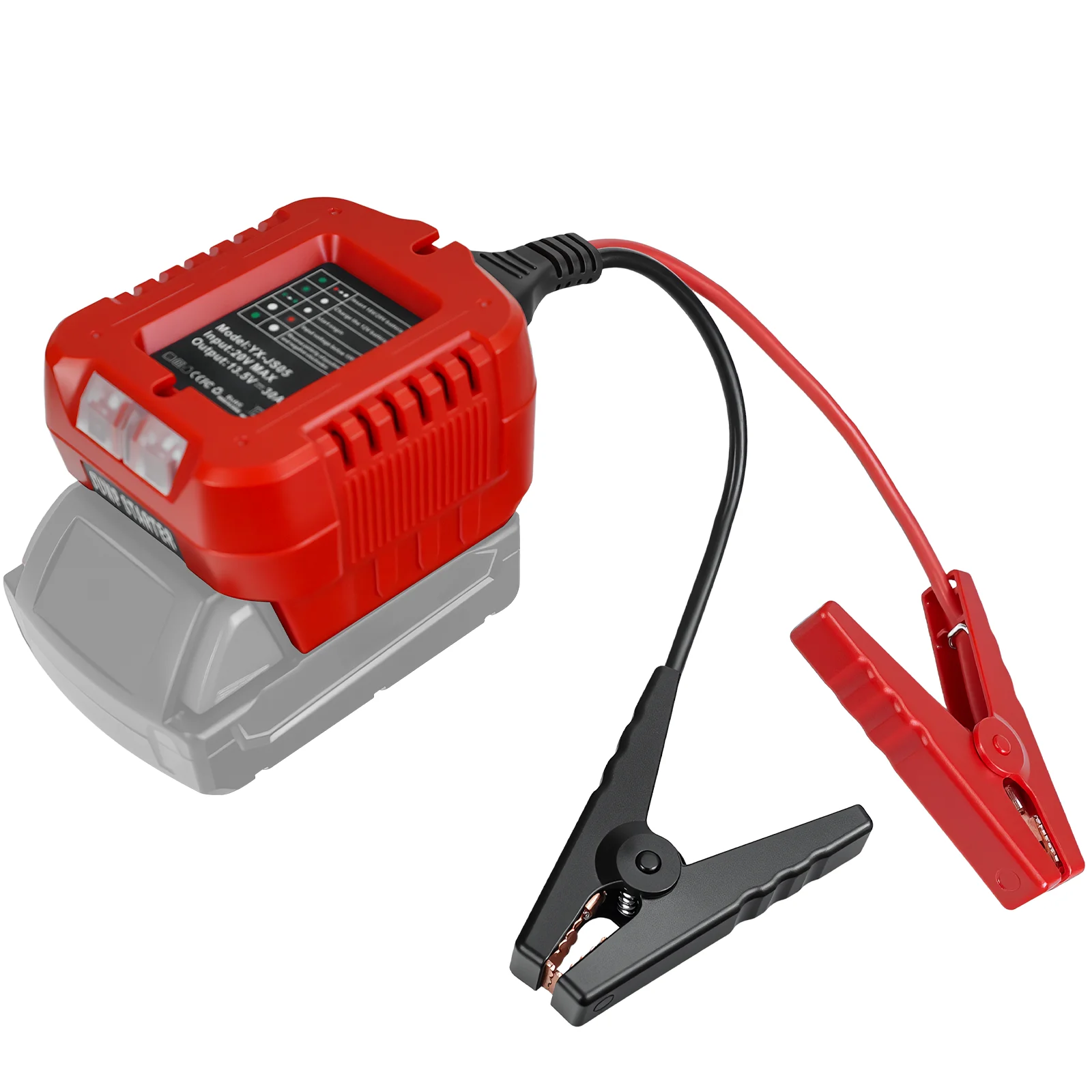 

Jump Starter Cables 10AWG Wire Jumper Starter Clamps Automotive Booster Cable Power Tool Line for Milwaukee 18V Battery