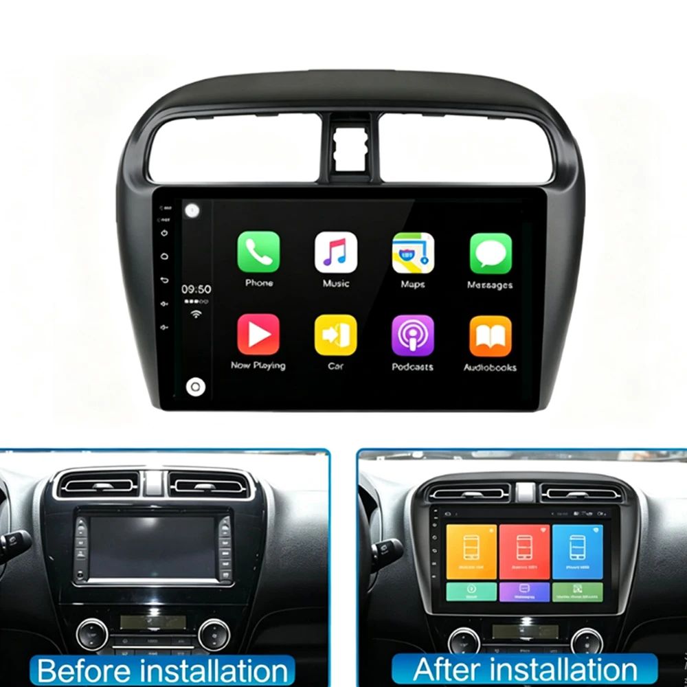 Car Radio for Mitsubishi Mirage Attrage 2012 - 2018  Android Auto GPS Navigation Head Unit Multimedia Video Player 5G WIFI