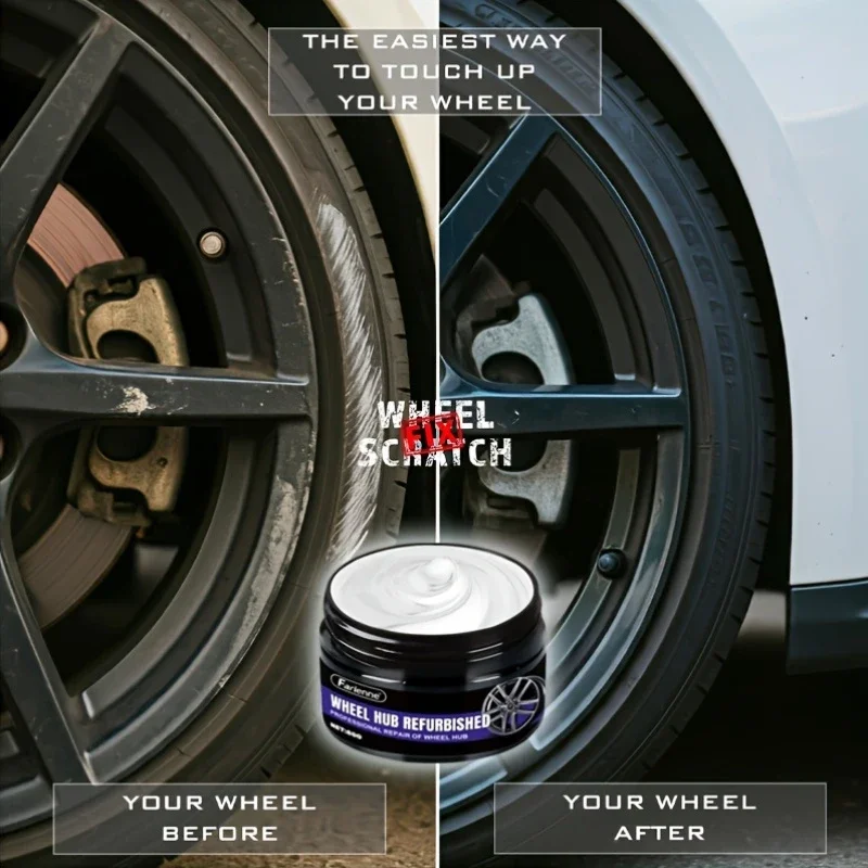 Universal wheel hub repair kit,car hub care polishing paste,high-quality hub care wax,repairs scratches without a trace