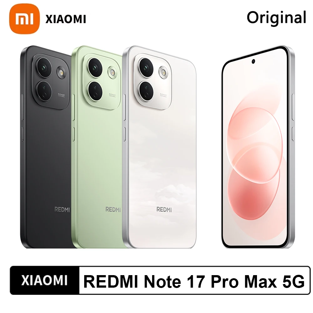 Xiaomi Redmi Note 17 Pro Max 5G, wereldwijde versie, 50MP-camera, 6,83" AMOLED-scherm, Snapdragon-processor. ®   6e generatie NFC-smartphone