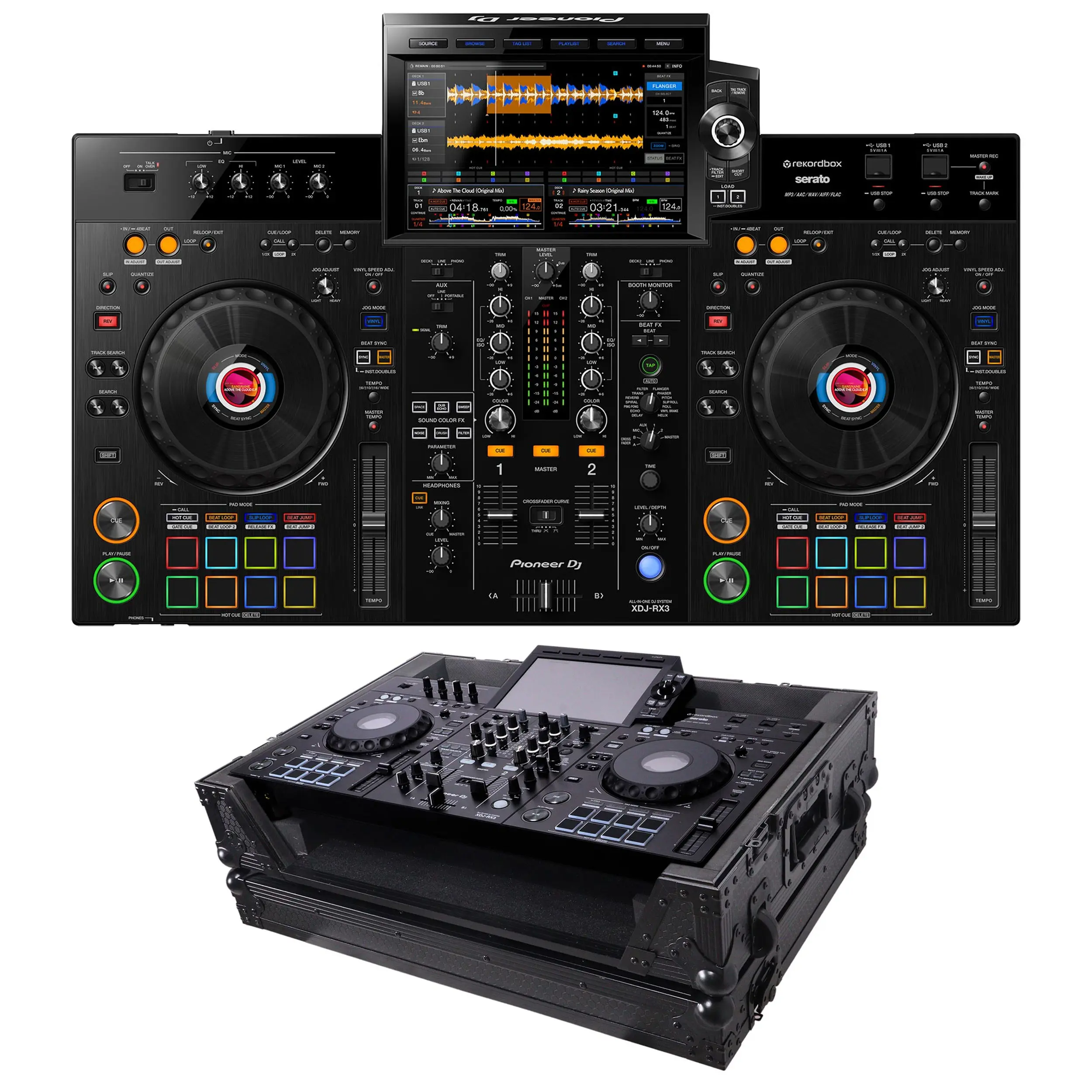 BRAND NEW PIONEER DJ XDJ-RX3 Controller Black Road Case Bundle