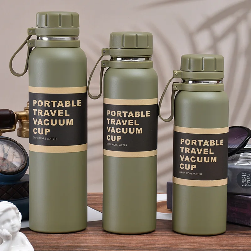 Insulated Large Capacity Thermal Bottle Sport Vacuum Flasks Portable Stainless Steel Tumbler Water Bottle Coffee Mug Water Cups