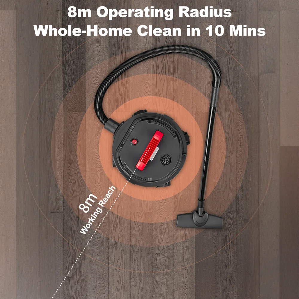 مكنسة كهربائية للغبار الجاف/الرطب سعة 15 لتر، سلك 4 أمتار، وظيفة نفخ محمولة، تصميم دلو كبير للاستخدام التجاري للسيارة المنزلية